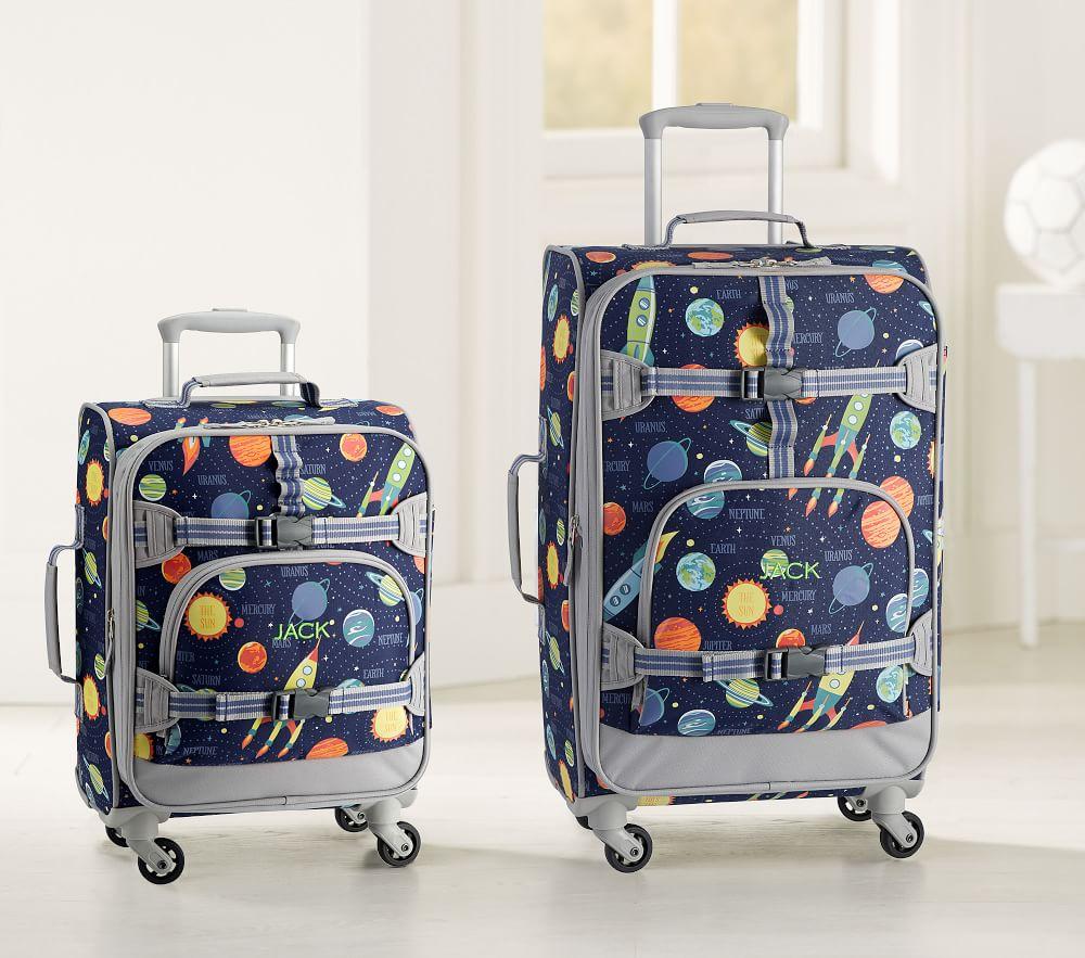 Navy Solar System Glow-in-the-Dark Small Spinner Luggage